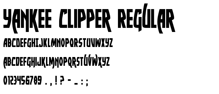 Yankee Clipper Regular font